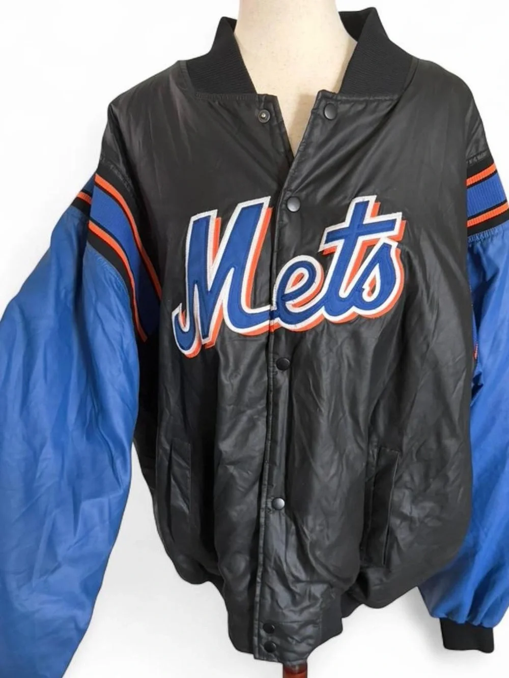 Vintage Majestic Mets Diamond Collection XXL Puffer Bomber Jacket MLB Varsity